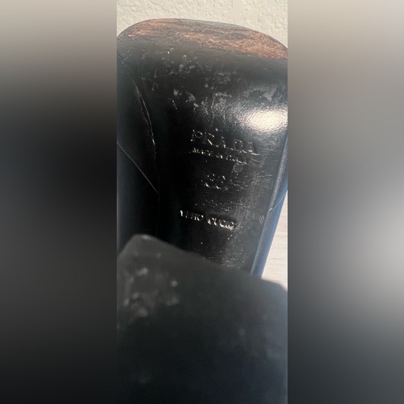 Prada Square Toe Platform Pumps, Sz 36, Black, Guar. Authentic - Picture 7 of 7